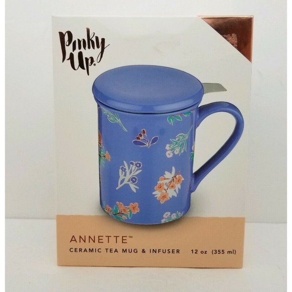Pinky Up Annette Ceramic 12oz. Tea Mug & Infuser Set - Picture 1 of 3